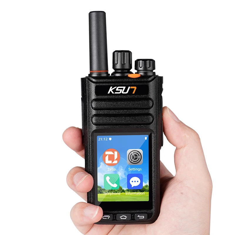 Android 9.0 POC 4G LTE Wifi Radio Compatible with Zello APP Blue-tooth Two Way Radio Unlimited Distance Long Range Walkie Talkie