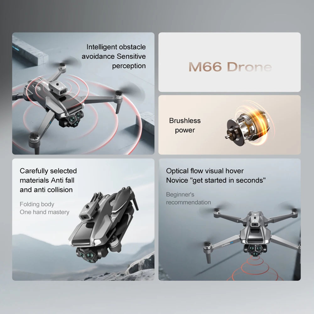 M66 max drone Profesional 4K Dual Camera foldable Quadcopter