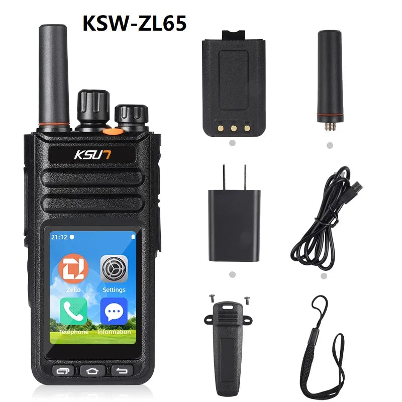 Android 9.0 POC 4G LTE Wifi Radio Compatible with Zello APP Blue-tooth Two Way Radio Unlimited Distance Long Range Walkie Talkie