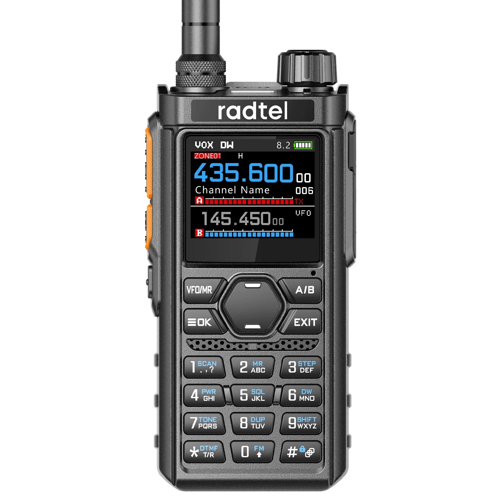 Radtel RT-910 Spectrum Analyzer AM FM Ham Radio 45-59Mhz TX/RX Walkie Talkie  with 960 Channels AM/FM  Air Band Type C Spectrum